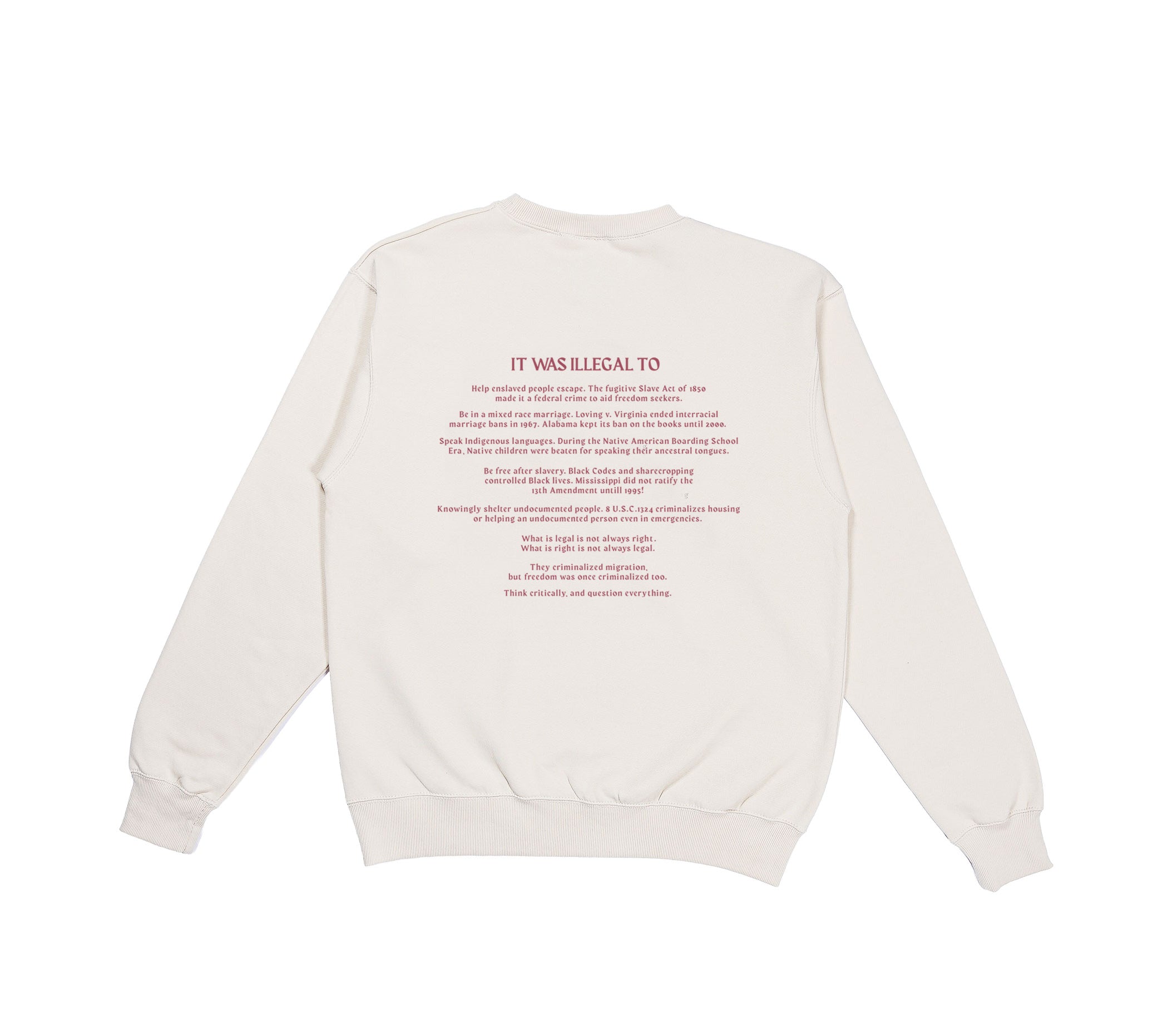 Illegal ≠ Ethical Crewneck Sweatshirt